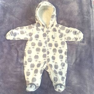 Carter’s Gray Penguin Footed Onsie